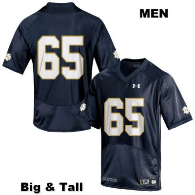 Notre Dame Fighting Irish Men's Michael Vinson #65 Navy Under Armour No Name Authentic Stitched Big & Tall College NCAA Football Jersey EIM2799JT